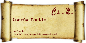 Cserép Martin névjegykártya