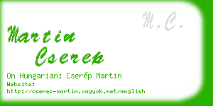 martin cserep business card